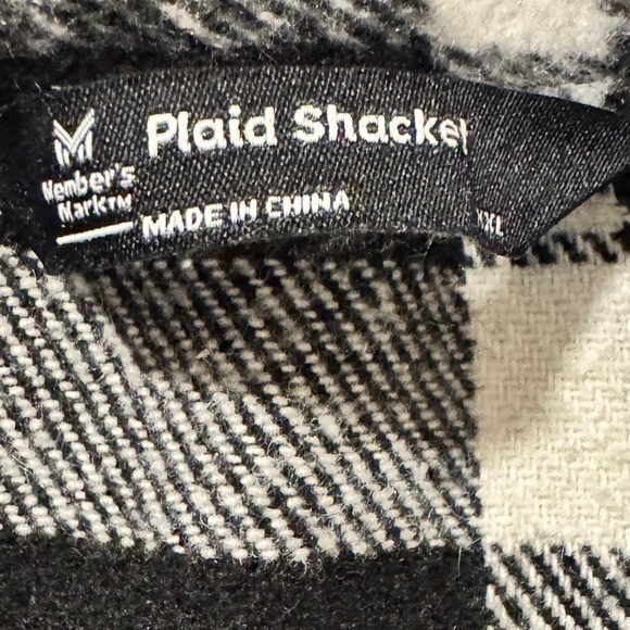 Women’s Plaid Shacket Black White Checkered Size XXL - Picture 6 of 8